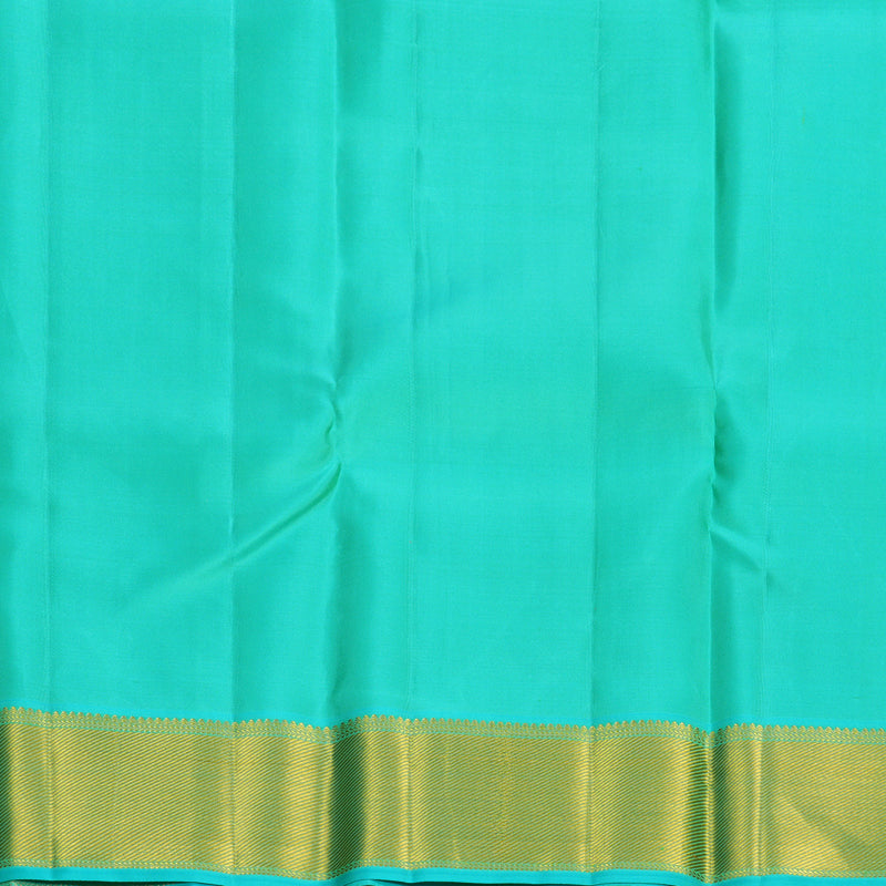 Hayagrivas Handloom Bright Teal Kanjivaram Silk Saree SSCBF153H8-1