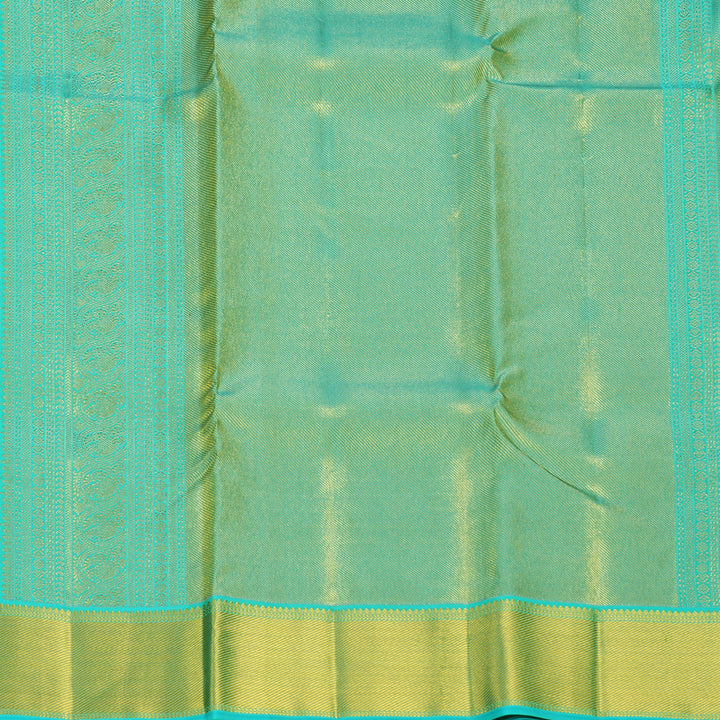 Hayagrivas Handloom Bright Teal Kanjivaram Silk Saree SSCBF153H8-1