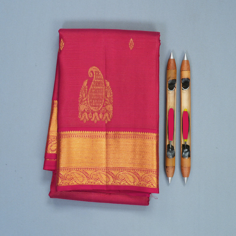 Hayagrivas Handloom Pink Kanjivaram Silk Saree SSCBF153H9-4