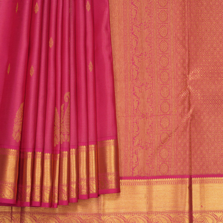 Hayagrivas Handloom Pink Kanjivaram Silk Saree SSCBF153H9-4
