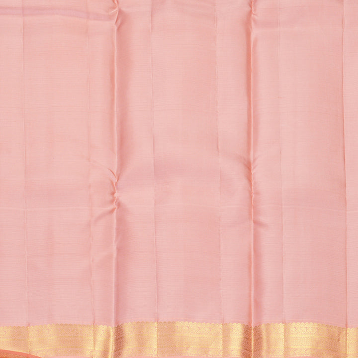 Hayagrivas Handloom Purple Kanjivaram Silk Saree with Peach Orange Border SSCBF159H1-1