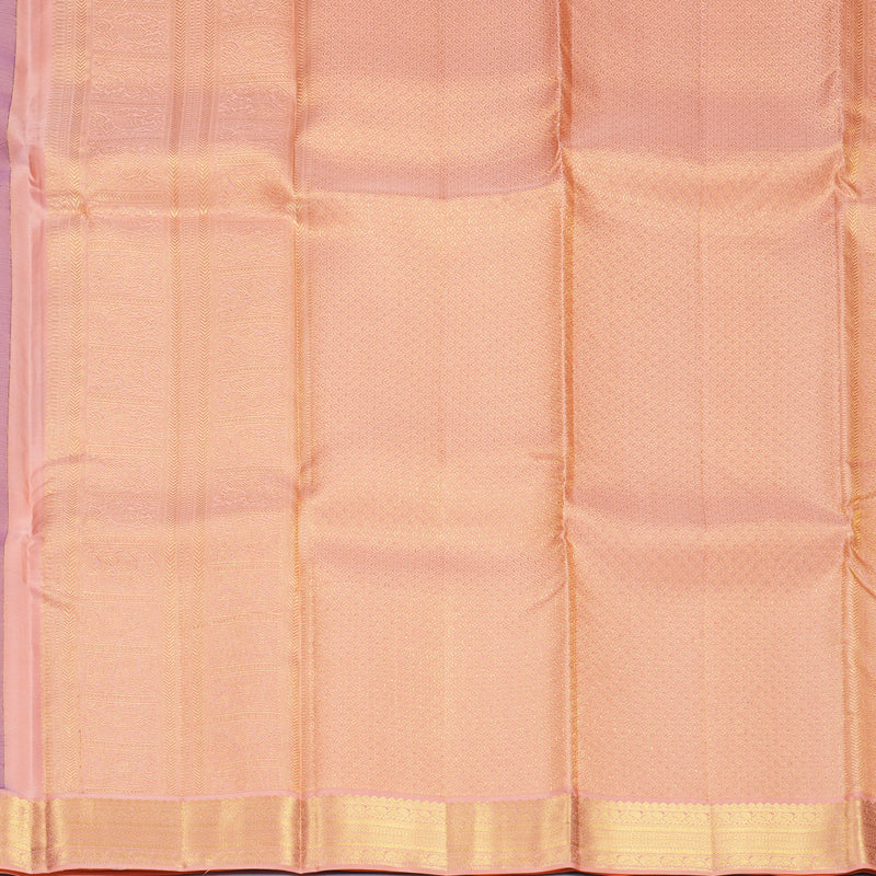 Hayagrivas Handloom Purple Kanjivaram Silk Saree with Peach Orange Border SSCBF159H1-1