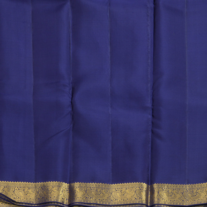 Hayagrivas Handloom Onion Pink Kanjivaram Silk Saree with Navy Blue Border SSCBF159H1-2