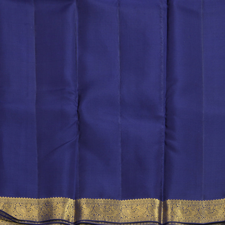 Hayagrivas Handloom Onion Pink Kanjivaram Silk Saree with Navy Blue Border SSCBF159H1-2