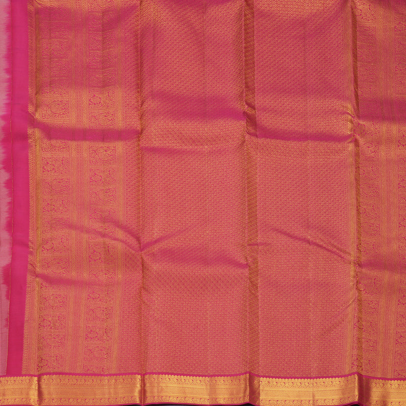 Hayagrivas Handloom Mild Peach Pink Kanjivaram Silk Saree with Pink Border SSCBF159H1-3