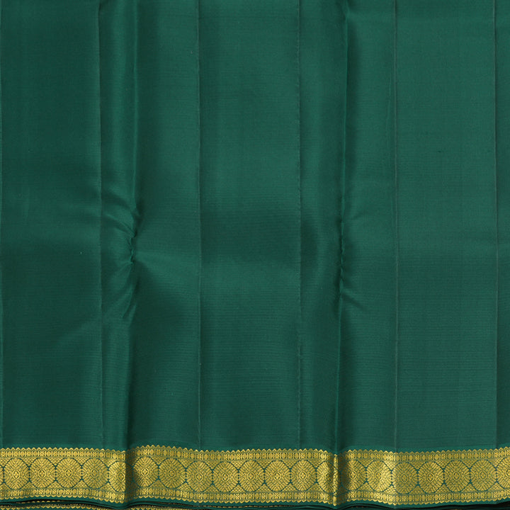 Hayagrivas Handloom Rani Pink Kanjivaram Silk Saree with Bottle Green Border SSCBF159H1-7