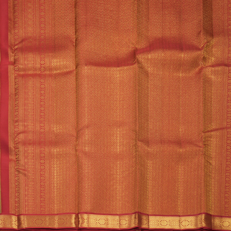 Hayagrivas Handloom Fluorescent Green Kanjivaram Silk Saree with Red Border SSCBF159H11-1