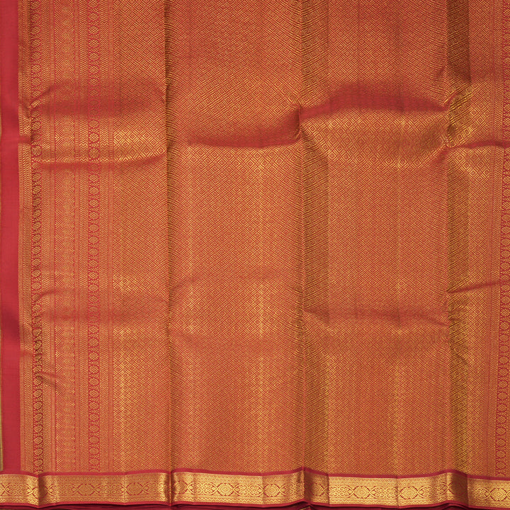 Hayagrivas Handloom Fluorescent Green Kanjivaram Silk Saree with Red Border SSCBF159H11-1