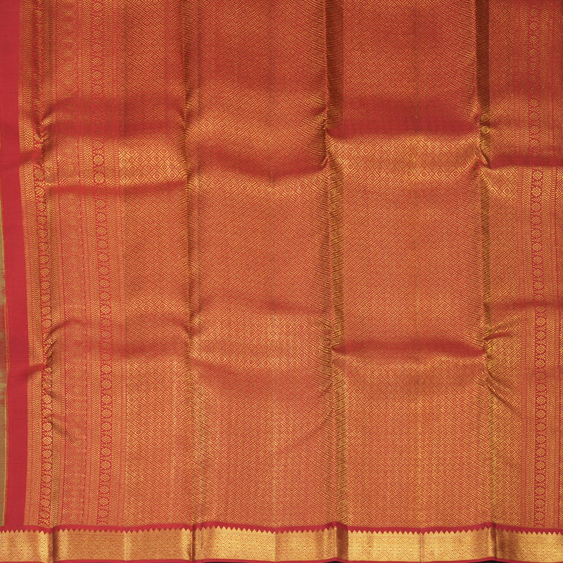 Hayagrivas Handloom Fluorescent Green Kanjivaram Silk Saree with Red Border SSCBF159H11-2