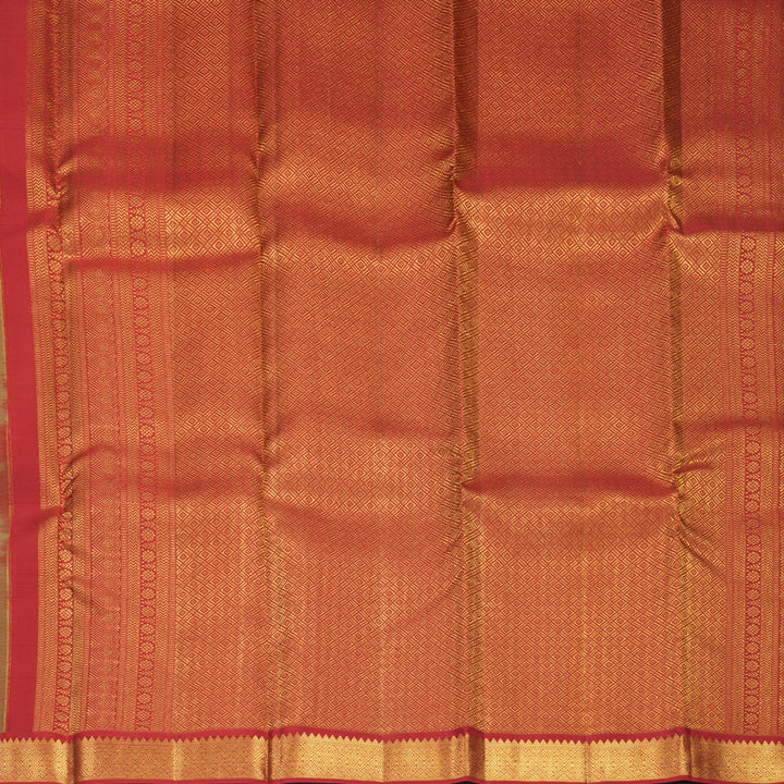 Hayagrivas Handloom Fluorescent Green Kanjivaram Silk Saree with Red Border SSCBF159H11-2