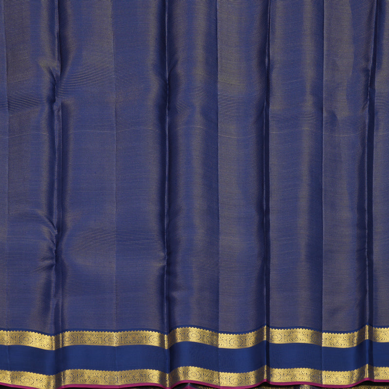Hayagrivas Handloom Fanta Orange Kanjivaram Silk Saree with Navy Blue Border SSCBF159H12-1