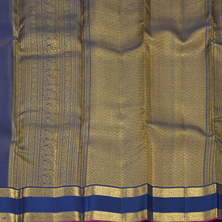 Hayagrivas Handloom Powder Blue Kanjivaram Silk Saree with Navy Blue Border SSCBF159H12-2