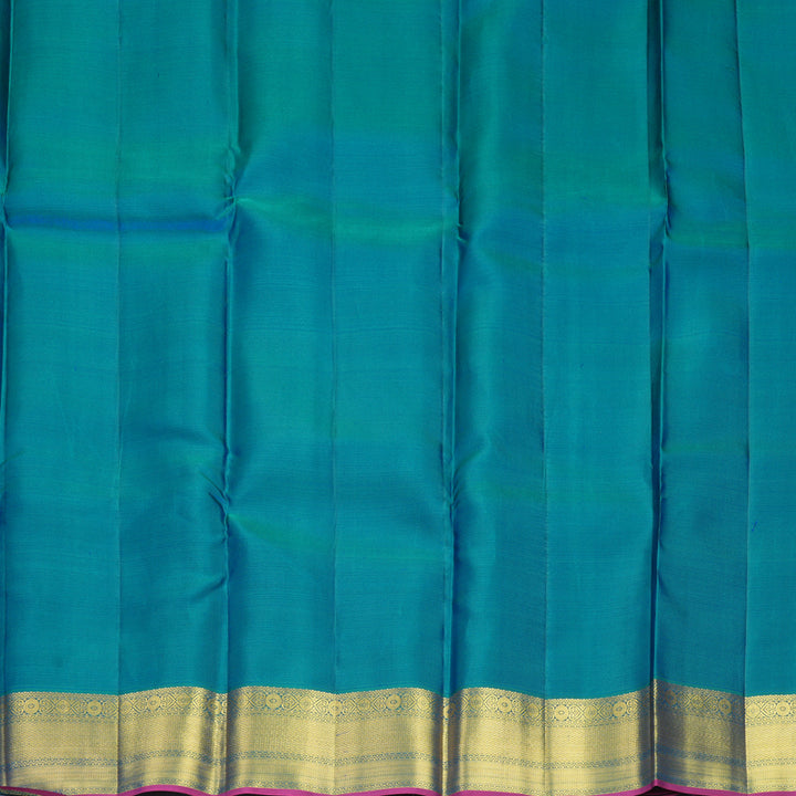 Hayagrivas Handloom Pista Green Kanjivaram Silk Saree with Mayilkazhuthu Border SSCBF159H13-1