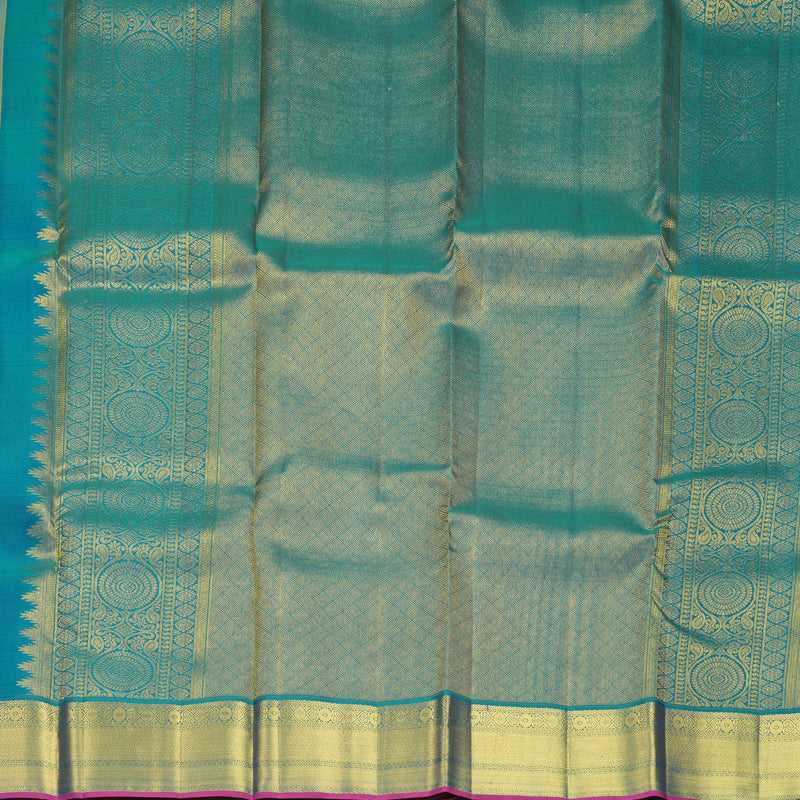 Hayagrivas Handloom Pista Green Kanjivaram Silk Saree with Mayilkazhuthu Border SSCBF159H13-1