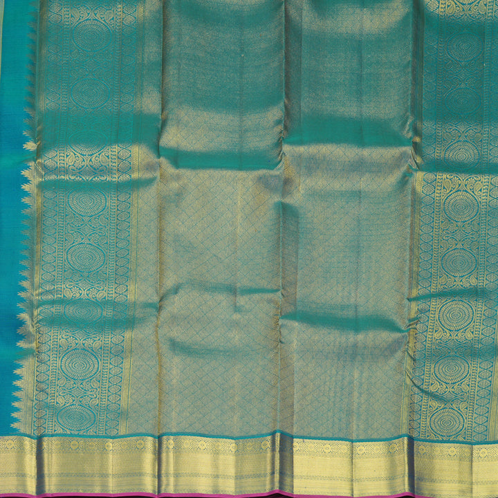 Hayagrivas Handloom Pista Green Kanjivaram Silk Saree with Mayilkazhuthu Border SSCBF159H13-1