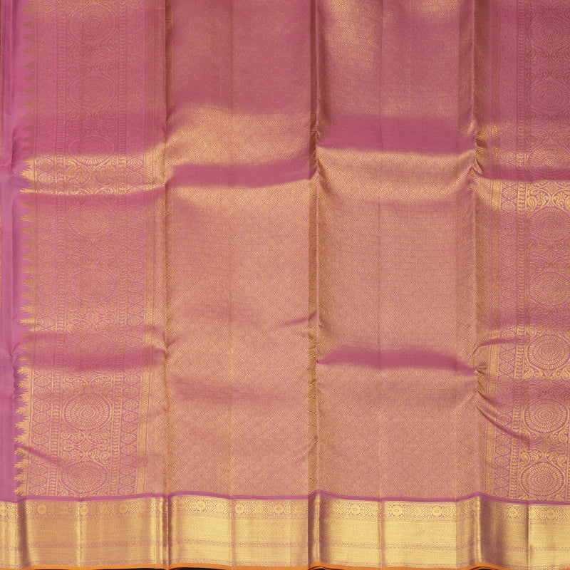 Hayagrivas Handloom Black Kanjivaram Silk Saree with Guava Pink Border SSCBF159H13-2