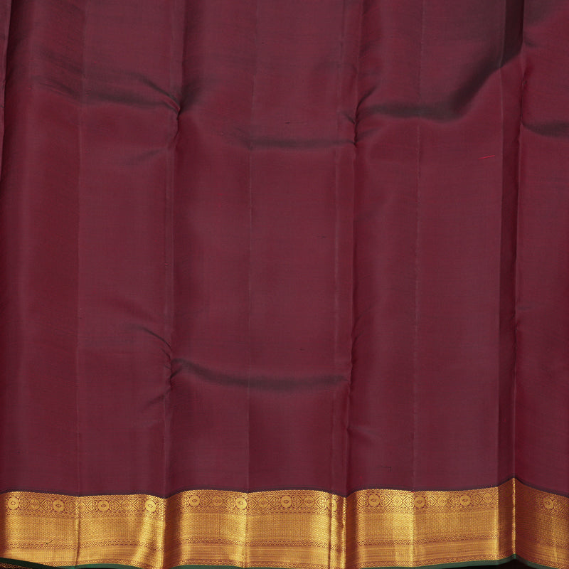 Hayagrivas Handloom Lilac Kanjivaram Silk Saree with Burgundy Border SSCBF159H13-3