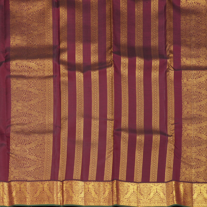Hayagrivas Handloom Lilac Kanjivaram Silk Saree with Wine Maroon Border SSCBF159H13-5