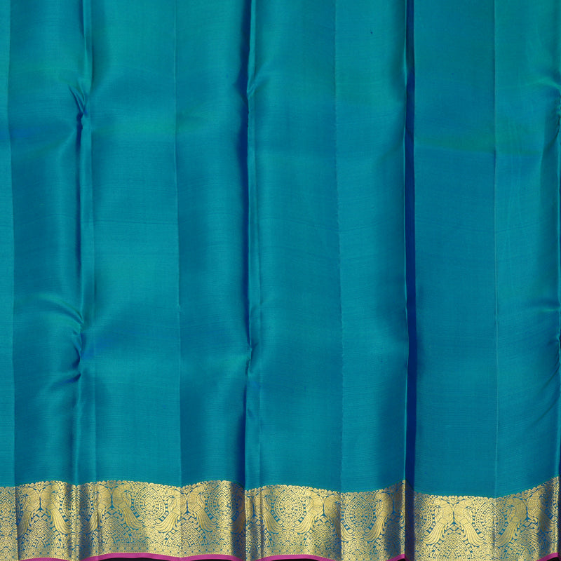 Hayagrivas Handloom Cream Kanjivaram Silk Saree with Mayilkazhuthu Border SSCBF159H13-6