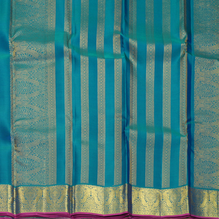 Hayagrivas Handloom Cream Kanjivaram Silk Saree with Mayilkazhuthu Border SSCBF159H13-6