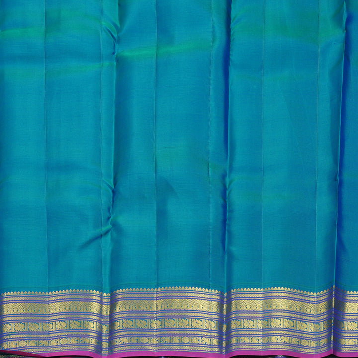 Hayagrivas Handloom Pastel Green Kanjivaram Silk Saree with Mayilkazhuthu Border SSCBF159H15-4