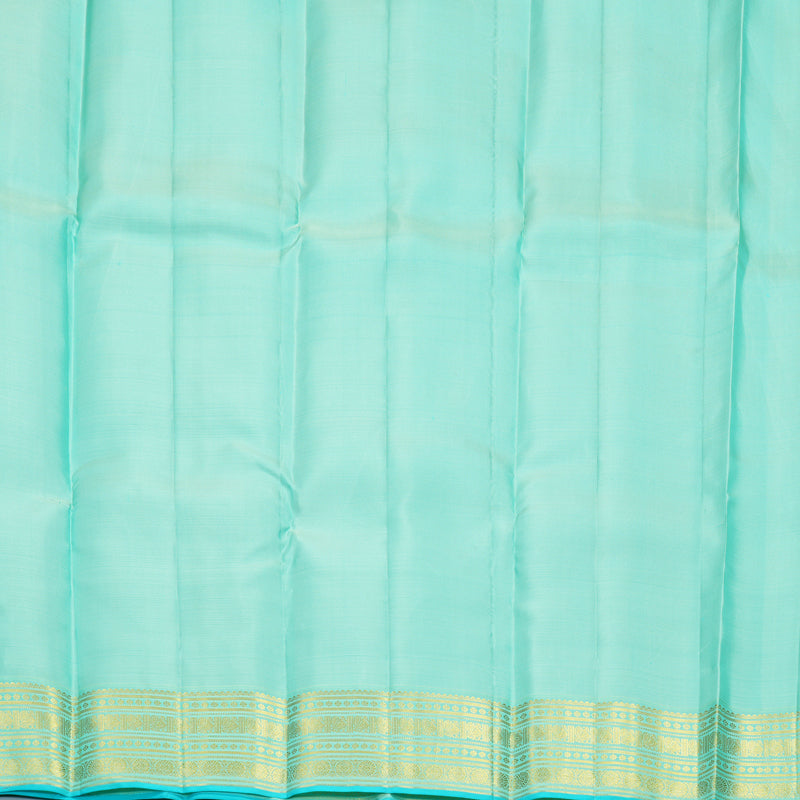 Hayagrivas Handloom MS Blue Kanjivaram Silk Saree with Border SSCBF159H16-2