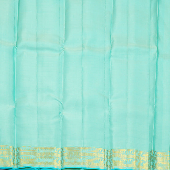 Hayagrivas Handloom MS Blue Kanjivaram Silk Saree with Border SSCBF159H16-2