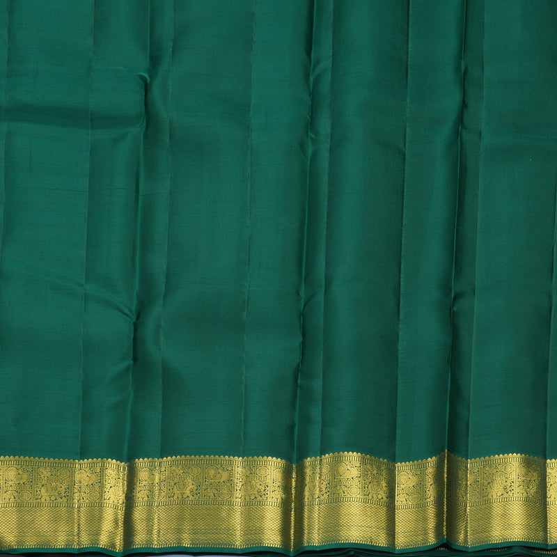 Hayagrivas Handloom Apple Green Kanjivaram Silk Saree with Emerald Green Border SSCBF159H17-2