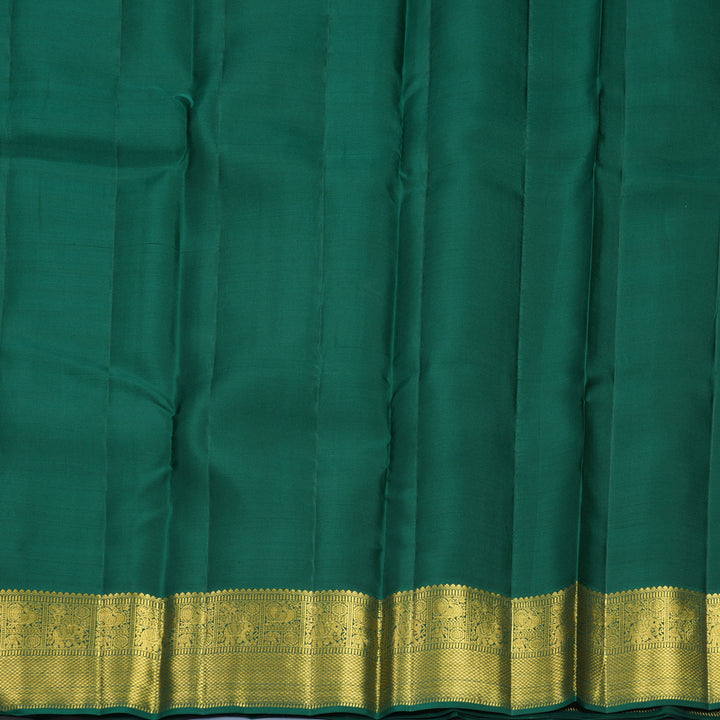 Hayagrivas Handloom Apple Green Kanjivaram Silk Saree with Emerald Green Border SSCBF159H17-2