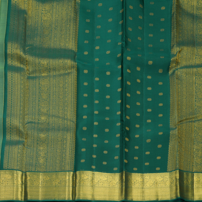 Hayagrivas Handloom Apple Green Kanjivaram Silk Saree with Emerald Green Border SSCBF159H17-2