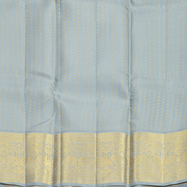 Hayagrivas Handloom Burgundy Kanjivaram Silk Saree with Grey Border SSCBF159H18-1