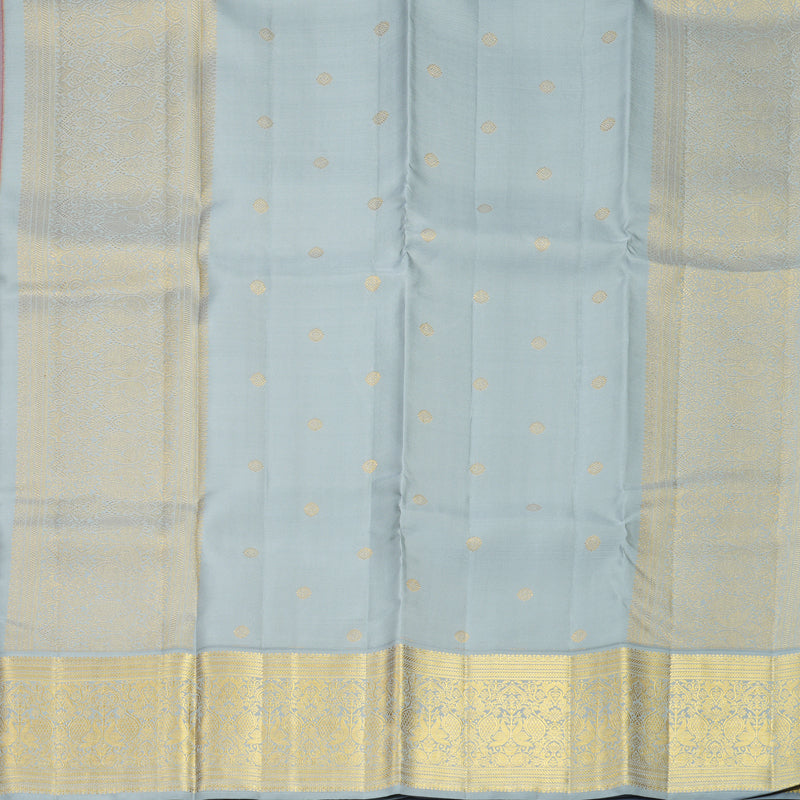 Hayagrivas Handloom Burgundy Kanjivaram Silk Saree with Grey Border SSCBF159H18-1