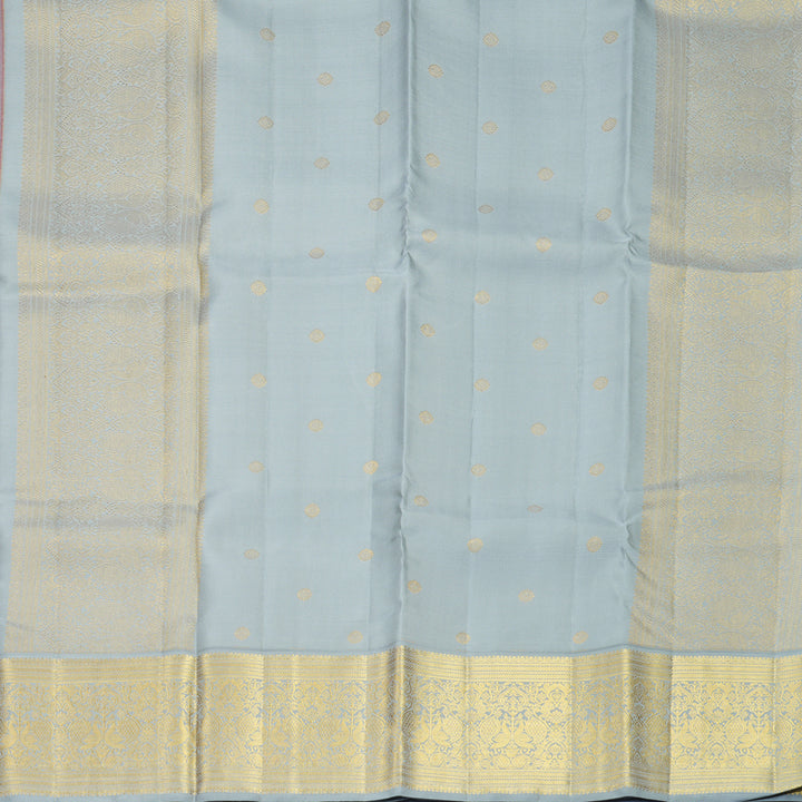 Hayagrivas Handloom Burgundy Kanjivaram Silk Saree with Grey Border SSCBF159H18-1