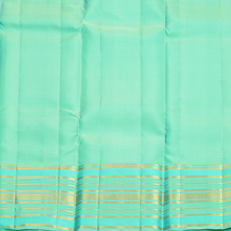 Hayagrivas Handloom Lavender Kanjivaram Silk Saree with Sea Green Border SSCBF159H2-2