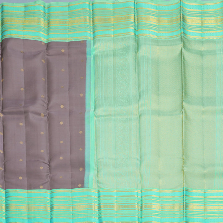 Hayagrivas Handloom Lavender Kanjivaram Silk Saree with Sea Green Border SSCBF159H2-2