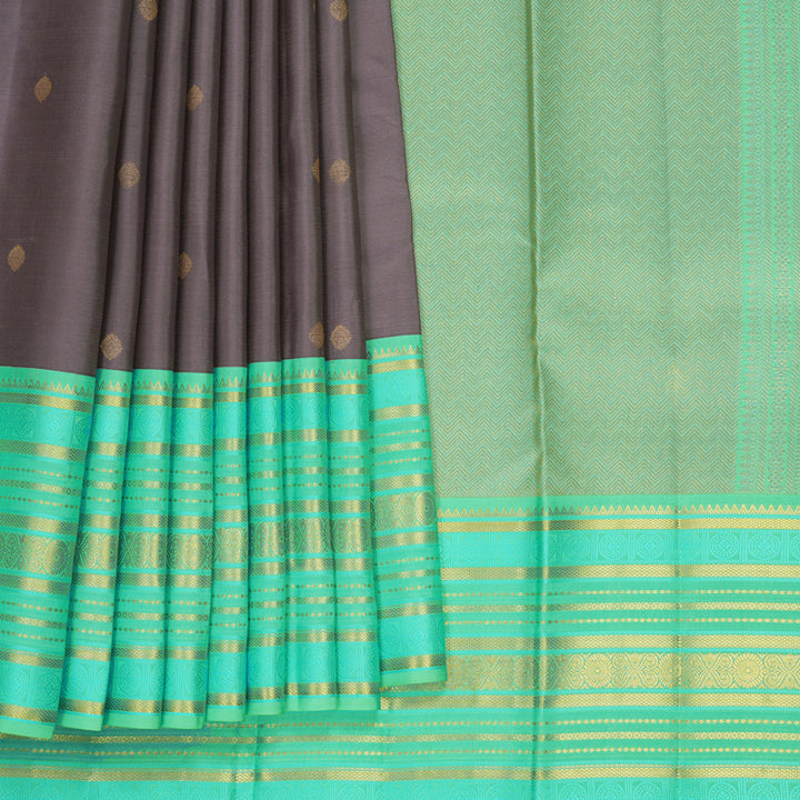 Hayagrivas Handloom Lavender Kanjivaram Silk Saree with Sea Green Border SSCBF159H2-2