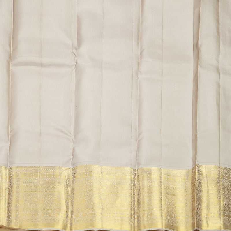 Hayagrivas Handloom Pinkish-Maroon Kanjivaram Silk Saree with Greige Border SSCBF159H3-3