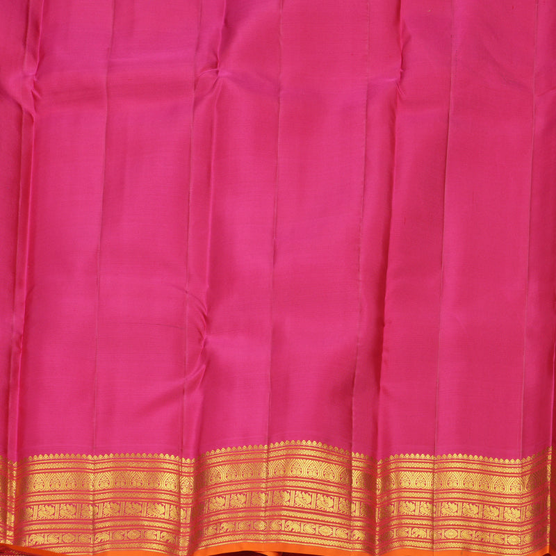 Hayagrivas Handloom Lilac Kanjivaram Silk Saree with Pink Border SSCBF159H4-4
