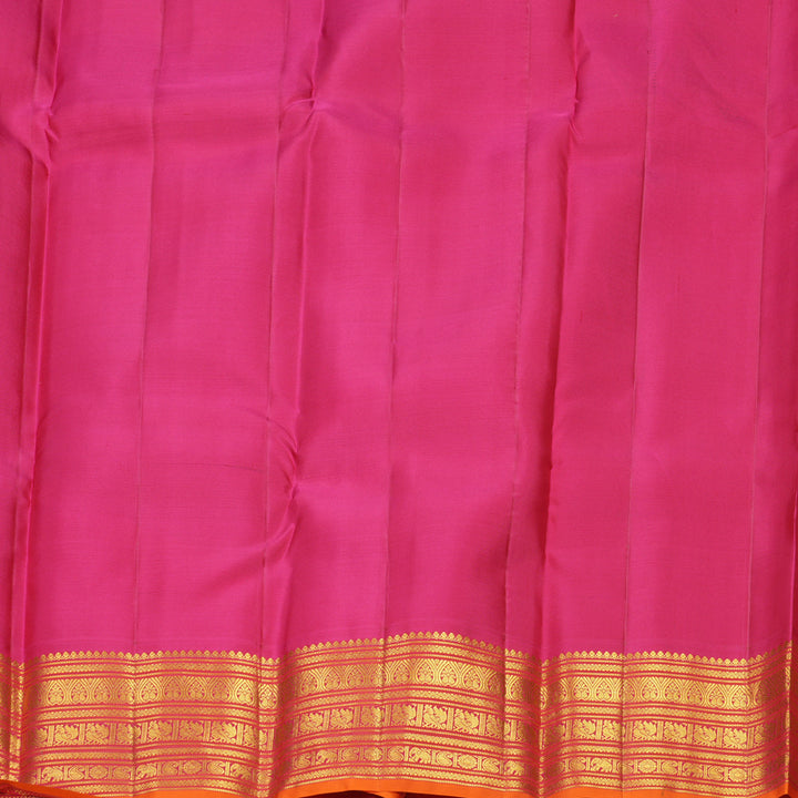Hayagrivas Handloom Lilac Kanjivaram Silk Saree with Pink Border SSCBF159H4-4