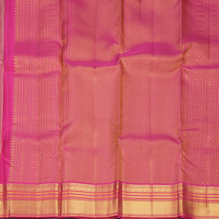 Hayagrivas Handloom Cream Kanjivaram Silk Saree with Pink Border SSCBF159H4-6