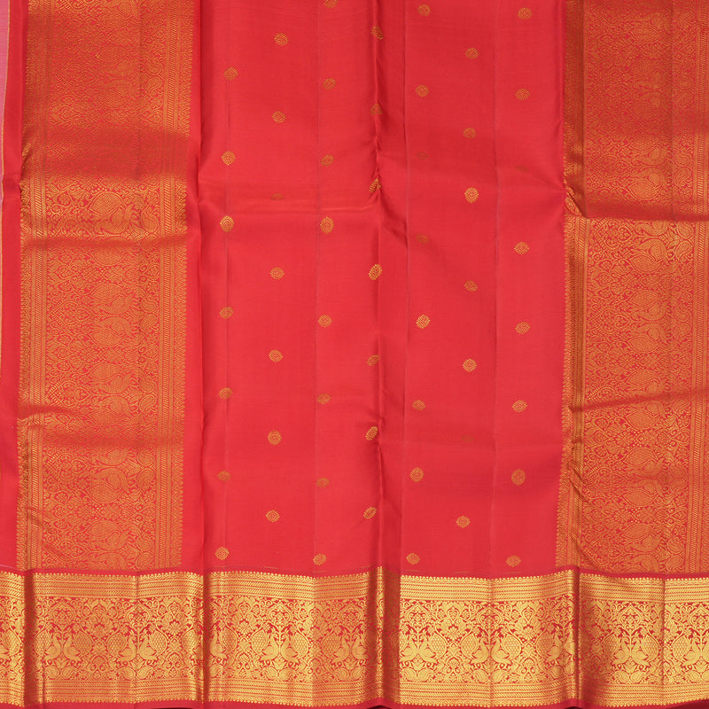 Hayagrivas Handloom Rose Pink Kanjivaram Silk Saree with Red Border SSCBF159H5-1