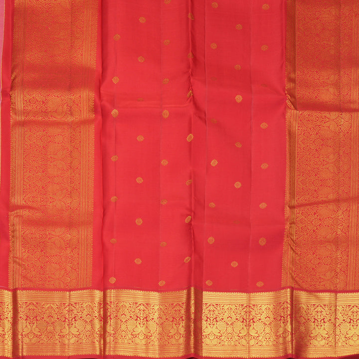 Hayagrivas Handloom Rose Pink Kanjivaram Silk Saree with Red Border SSCBF159H5-1