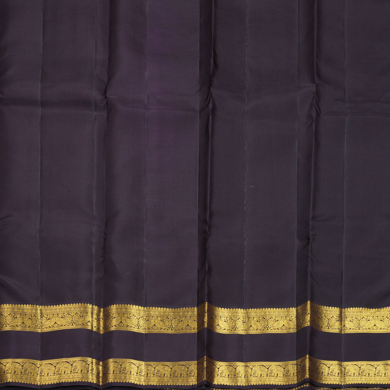 Hayagrivas Handloom Sunset Orange Kanjivaram Silk Saree with Ganga Jamuna Border SSCBF159H7-1