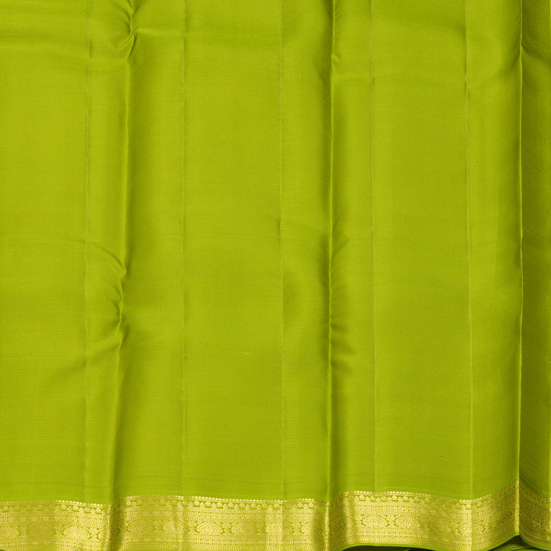 Hayagrivas Handloom Red Kanjivaram Silk Saree with Parrot Green Border SSCBF159H8-2