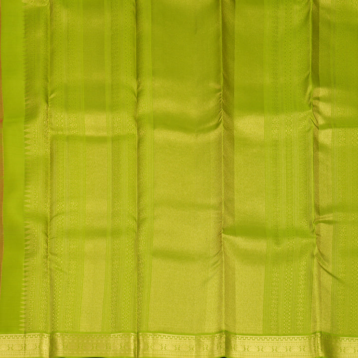 Hayagrivas Handloom Red Kanjivaram Silk Saree with Parrot Green Border SSCBF159H8-2