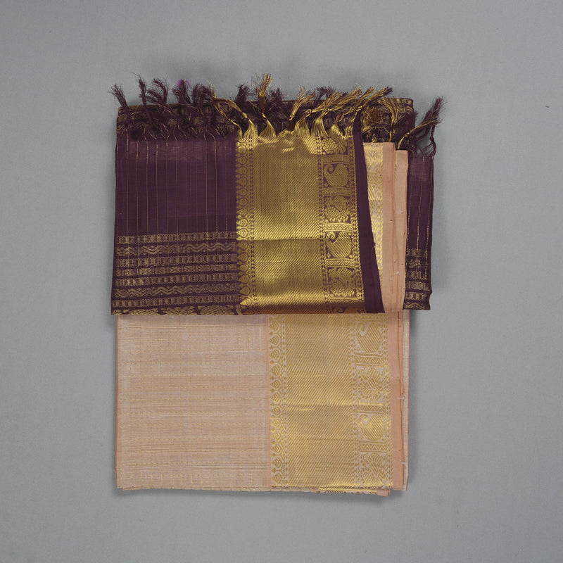 Hayagrivas Cream Kora Silk Cotton Saree SSCBF15D1-1