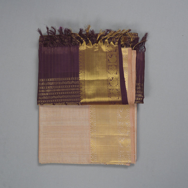 Hayagrivas Cream Kora Silk Cotton Saree SSCBF15D1-1