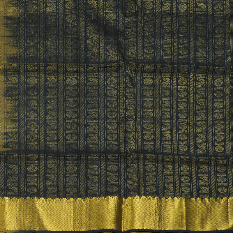 Hayagrivas Olive Green Kora Silk Cotton Saree SSCBF15D3-1
