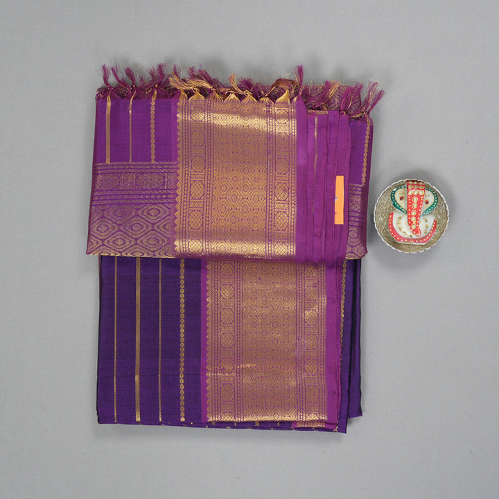 Hayagrivas Violet Kora Silk Cotton Saree SSCBF15D4-1