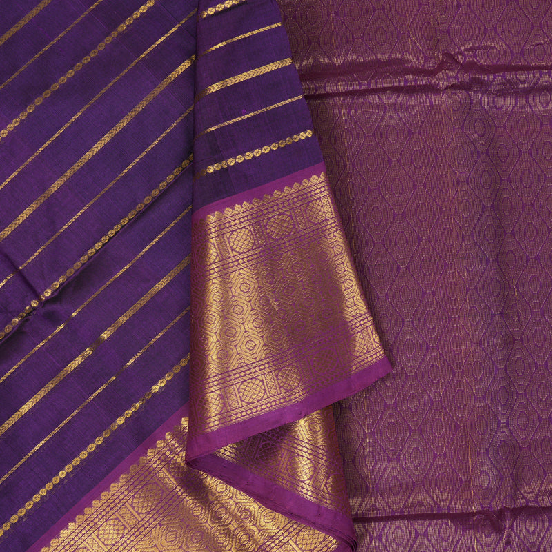 Hayagrivas Violet Kora Silk Cotton Saree SSCBF15D4-1